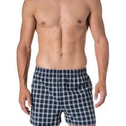 Marc O'Polo Boxershorts 2er Pack 164200/804 Baumwolle, Navy-weiß gemustert, Nachtblau -MR Wasch Geschaft 298454 norm2