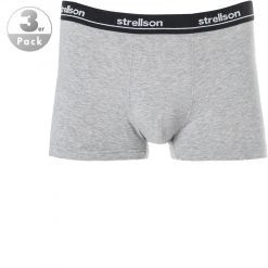 Strellson Shorts 3er Pack 531222/111 Trunks, Baumwolle, Hellgrau meliert, Grau