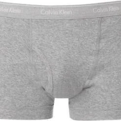 Calvin Klein Underwear Calvin Klein CLASSIC FIT 3er Pack NB1893A/MP1 Trunks, Baumwolle, Hellgrau meliert, Grau-schwarz-weiß -MR Wasch Geschaft 309509 norm2