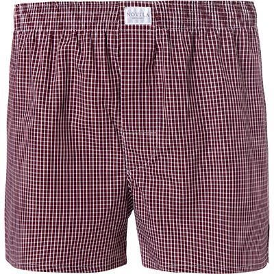 Novila Shorts 9554/055/219 Boxershorts, Baumwolle, Rot-weiß kariert, Bordeaux 1 Novila Shorts 9554/055/219 Boxershorts, Baumwolle, Rot-weiß kariert, Bordeaux