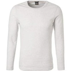 BOSS Longsleeve Tempest 50401846/105 Slim Fit, Baumwolle, Ecru meliert, Beige