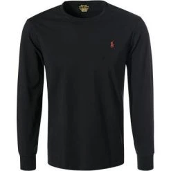 Polo Ralph Lauren Longsleeve 710671468/001 Custom Slim Fit, Baumwolle, Schwarz