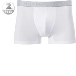 HANRO Pants 2er Pack 07 3078/0101 Trunks, Baumwolle, Weiß, White