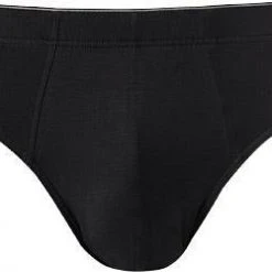 HANRO Briefs Cotton Superior 07 3085/0199 Slip, Baumwoll-Stretch, Schwarz, Black
