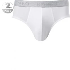 HANRO Briefs 2er Pack 07 3075/0101 Slips, Baumwolle, Weiß, White