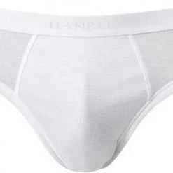 HANRO Midi Briefs Cotton Pure 07 3633/0101 Slip, Baumwolle, Weiß, White