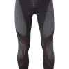 UYN Sport Pants U100005/G974 Lange Unterhose, Mikrofaser, Dunkelgrau-rot, Grau-weiß-rot