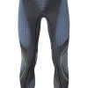 UYN Pants U100014/G976 Lange Unterhose, Mikrofaser, Anthrazit, Anthrazit-blau-neongelb