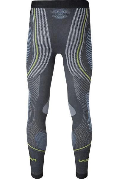 UYN Pants U100014/G976 Lange Unterhose, Mikrofaser, Anthrazit, Anthrazit-blau-neongelb 2 UYN Pants U100014/G976 Lange Unterhose, Mikrofaser, Anthrazit, Anthrazit-blau-neongelb – Bild 2