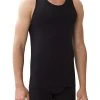 Zimmerli Pure Comfort Tank Top 172/1460/86 Tanktop, Baumwoll-Stretch, Schwarz, Black