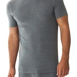 Zimmerli Pureness 700 Shirt SS 700/1341/51 T-Shirt, Micromodal OEKO-TEX, Grau meliert, Grey melange