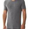 Zimmerli Pureness 700 Shirt VN SS 700/1346/51 T-Shirt, Micromodal OEKO-TEX, Grau meliert, Grey melange
