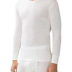 Zimmerli Wool & Silk 710 Shirt LS 710/1451/02 Longsleeve, Wolle-Seide, Ecru