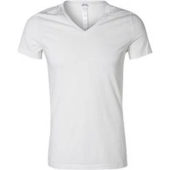 HOM Supreme Cotton T-Shirt 401331/0003 Baumwoll-Stretch, Weiß