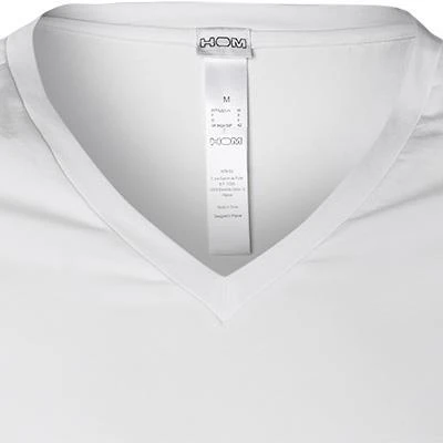 HOM Supreme Cotton T-Shirt 401331/0003 Baumwoll-Stretch, Weiß 2 HOM Supreme Cotton T-Shirt 401331/0003 Baumwoll-Stretch, Weiß – Bild 2