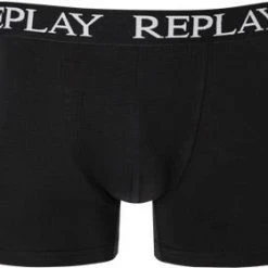 Replay Cotton Stretch Trunk 2er Pack I101005/N137 Trunks, Baumwoll-Stretch, Weiß-schwarz -MR Wasch Geschaft 319804 norm2