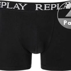 Replay Cotton Stretch Trunk 2er Pack I101005/N011 Trunks, Baumwoll-Stretch, Schwarz