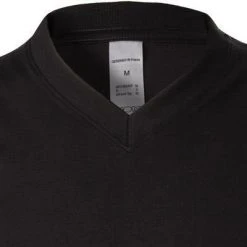 HOM Hilary V-Shirt 401556/0004 T-Shirt, Baumwolle, Schwarz -MR Wasch Geschaft 32028 norm2