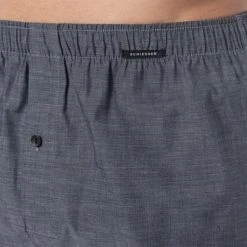 Schiesser Boxershorts 2er Pack 168445/000 Baumwolle, Grau kariert, Schwarz -MR Wasch Geschaft 325562 norm3