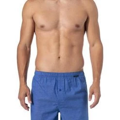 Schiesser Boxershorts 2er Pack 168445/819 Baumwolle, Blau kariert, Royal -MR Wasch Geschaft 325563 norm2