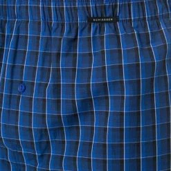 Schiesser Boxershorts 2er Pack 168445/819 Baumwolle, Blau kariert, Royal -MR Wasch Geschaft 325563 norm4