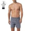 Schiesser Boxershorts 2er Pack 168446/000 Baumwolle, Schwarz gestreift, Schwarz