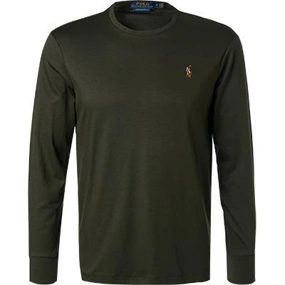 Polo Ralph Lauren Longsleeve 710760/005 Custom Slim Fit, Baumwolle, Olivgrün, Olive 1 Polo Ralph Lauren Longsleeve 710760/005 Custom Slim Fit, Baumwolle, Olivgrün, Olive