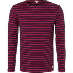 Armor lux T-Shirt 02297/455 Longsleeve, Regular Fit, Baumwolle, Dunkelblau-rot gestreift, Dunkelblau-dunkelrot