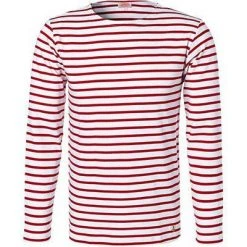 Armor lux T-Shirt 02297/320 Longsleeve, Regular Fit, Baumwolle, Rot-weiß gestreift, Weiß-dunkelrot