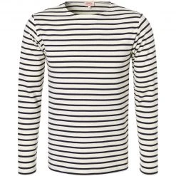 Armor lux T-Shirt 02297/395 Longsleeve, Regular Fit, Baumwolle, Natur-dunkelblau gestreift, Natur-dunkelblau