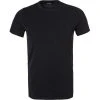 HOM Supreme Cotton T-Shirt Crew- Neck 401330/004 Baumwoll-Stretch, Schwarz