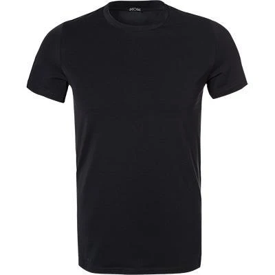 HOM Supreme Cotton T-Shirt Crew- Neck 401330/004 Baumwoll-Stretch, Schwarz 1 HOM Supreme Cotton T-Shirt Crew- Neck 401330/004 Baumwoll-Stretch, Schwarz