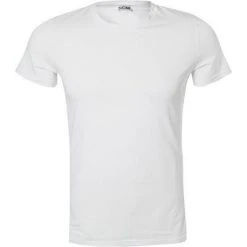 HOM Supreme Cotton T-Shirt Crew- Neck 401330/003 Baumwoll-Stretch, Weiß