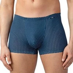 Mey CLUB POINT Shorty 33521/668 Trunk, Baumwoll-Stretch, Navy-weiß gepunktet, Yacht blau