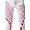 UYN Sport Pants U100018/T020 Funktionspants, Mikrofaser, Weiß, Weiß-rot