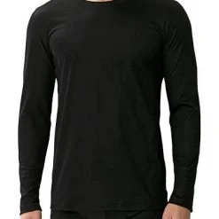 Zimmerli Sea Island 286 T-Shirt 286/1443/86 Longsleeve, Sea Island Baumwolle, Schwarz