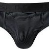 HOM HO1 Simon Mini Briefs 359852/0004 Slip mit Eingriff, Mikrofaser, Schwarz gestreift, Schwarz