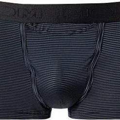 HOM HO1 Simon Boxer Briefs 359850/0004 Trunk mit Eingriff, Mikrofaser, Schwarz gestreift, Schwarz