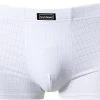 bruno banani Hipshorts Check Line 2202-2165/1612 Mikrofaser, Weiß