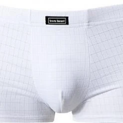bruno banani Hipshorts Check Line 2202-2165/1612 Mikrofaser, Weiß