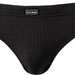 bruno banani Sportslip Check Line 2203-2165/0125 Mikrofaser, Schwarz