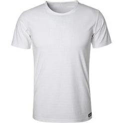 bruno banani Shirt Check Line 2.0 2207-2165/1612 T-Shirt, Mikrofaser, Weiß