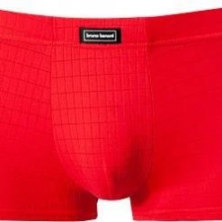 bruno banani Hipshorts Check Line 2202-2165/1070 Mikrofaser, Rot