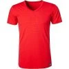 bruno banani V-Shirt Check Line 2.0 2206-2165/1070 T-Shirt, Mikrofaser, Rot