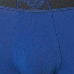 EMPORIO ARMANI Trunks 3er Pack 111357/0A715/70735 Baumwoll-Stretch, Blau-navy -MR Wasch Geschaft 354185 norm4