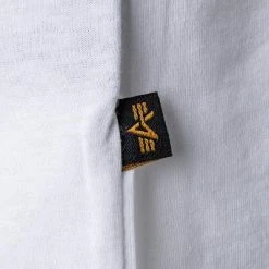 ALPHA INDUSTRIES Longsleeve Small Logo 198517/09 Baumwolle, Weiß -MR Wasch Geschaft 355902 norm3