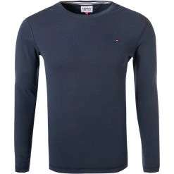 TOMMY JEANS T-Shirt DM0DM04409/002 Longsleeve, Bio Baumwolle, Dunkkelblau, Dunkelblau