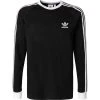 adidas ORIGINALS 3-Stripes Ls black GN3478 Longsleeve, Baumwolle, Schwarz