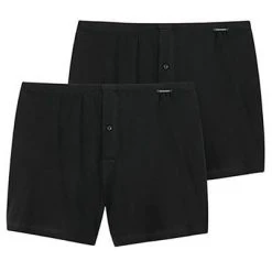 Schiesser Boxershorts 2er Pack 174002/000 Baumwolle, Schwarz -MR Wasch Geschaft 362238 norm4