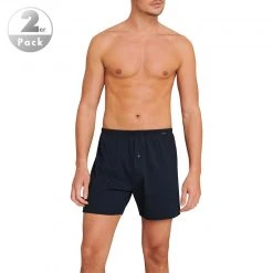 Schiesser Boxershorts 2er Pack 174002/803 Baumwolle, Royal